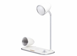 WG - Led lampička s bezdrátovým nabíjením a bluetooth speakerem WG Retro Kathie, bílá