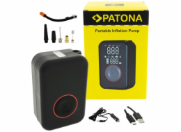 PATONA cestovní mini kompresor do auta, na kolo/ powerbank 4000 mAh/ LED SOS/ USB-A/ USB-C/ LCD