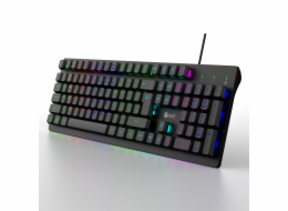 C-TECH Klávesnice Riven, Drátová USB, černá