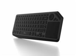 C-TECH Klávesnice WLTK-02, Bezdrátová, Touchpad, černá