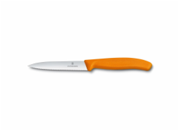 Victorinox Nůž na zeleninu s vlnkovaným ostří oranžový, 10 cm