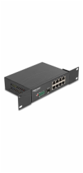 Delock - Prepínac - 10" - 8 x 10/100/1000 + 1 x Gigabit SFP (uplink) - Lze montovat do rozvadece, pro pripevnení na zed