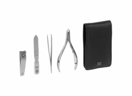 Zwilling CLASSIC INOX Neat s leather case, black, 4 pc