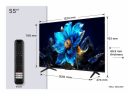 TCL P79K 55P79K televizor 139,7 cm (55") 4K Ultra HD Smart TV Wi-Fi Metalická 430 cd/m2
