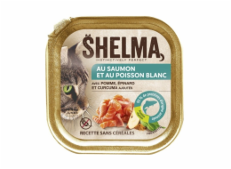 SHELMA Salmon and white fish pate - mokré krmivo pro kočky - 100g