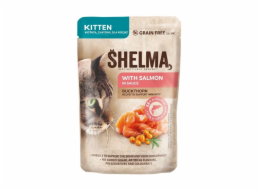 SHELMA Kitten with salmon in sauce - mokré krmivo pro kočky - 85g