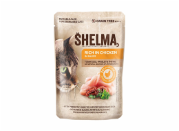 SHELMA Rich in chicken in sauce - mokré krmivo pro kočky - 85g