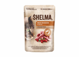 SHELMA Rich in duck in sauce - mokré krmivo pro kočky - 85g