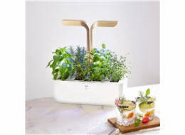 Véritable CONNECT - Smart automatický květináč s regulací osvětlení, bílá-champagne + 4 bylinkové náplně