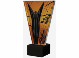 Victoria Sport Monochromatická skleněná trofej na mramorovém podstavci - ZÁVODY