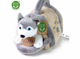 Rappa Plyšový pes Husky  s přepravkou 13 cm ECO-FRIENDLY