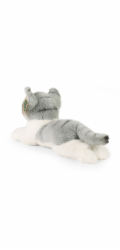 Rappa Plyšová kočka ležící šedá 20 cm ECO-FRIENDLY