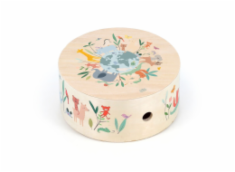 Vilac Dřevěný cajón bubínek Zvířata světa Sarah Betz