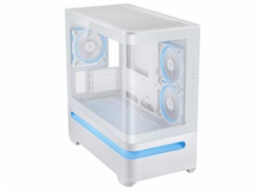 ASUS Case AP202 PRIME CASE, mATX, Průhledná bočnice, 3x 120mm ARGB Fan, bílá
