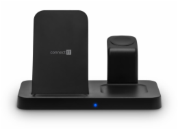 CONNECT IT MultiCharge 3v1 bezdrátová Qi nabíječka pro SAMSUNG, ČERNÁ