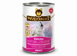 WOLFSBLUT VetLine Hypoallergenic Horse - vlhké krmivo pro psy - 395g