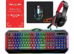NoName Herní počítačová sada LTC 4v1 - myš, klávesnice, podložka pod myš, sluchátka