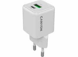 Canyon CU20AC digitální fotoaparát, herní ovladač, sluchátka, headset, mobilní telefon, notebook, powerbanka, tablet bílý AC rychlé nabíjení interní