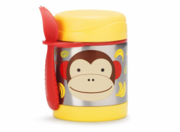 Skip Hop Termoska pro děti Zoo Monkey 0,325 l Stříbrno-žlutá Skip Hop Termoska pro děti Zoo Monkey 0,325 l Stříbrno-žlutá
