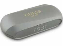 Sluchátka Guess Bluetooth GUTWSC2MCDSE TWS + Dokovací stanice Taupe Protáhlé kovové tištěné logo