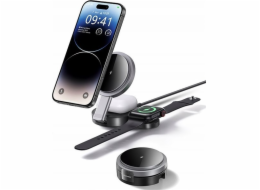 Usams Skládací nabíječka Folding Loader indukční 3v1 15W pro telefon/Apple Watch/sluchátka CD234WXC01 (US-CD234)