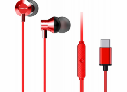Aiwa Sluchátka do uší ESTM-50USB-C/RD červená