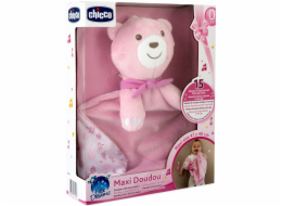 Chicco Plyšový medvěd s dekou 47x40 MAXI DOUDOU růžový Chicco Plyšový medvěd s dekou 47x40 MAXI DOUDOU růžový