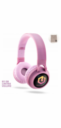 PowerLocus Dětská Bluetooth sluchátka Buddy růžová