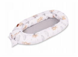 Sensillo Kokonový mušelínový plyšový šedý 80x45