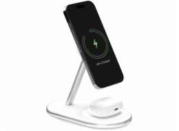 Puro Bezdrátová nabíjecí stanice 2v1 Mag Station pro telefon a sluchátka - bílá
