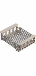 Steiner Ocelový koš na dřez / nastavitelná šířka 300-440x215 mm ocel + béžová madla