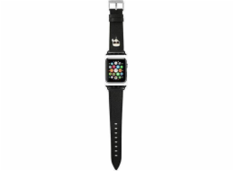 Karl Lagerfeld Karl Lagerfeld Řemínek KLAWLOKHK Apple Watch 42/44/45 mm černý řemínek Saffiano Karl Heads