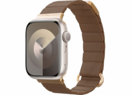 Crong Eclipse - kožený magnetický řemínek pro Apple Watch 38/40/41/42 mm (hnědý)