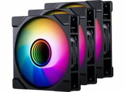 Phanteks M25G2-120 D-RGB ventilátor s obrácenými lopatkami, 3 ks, černý (PH-F120M25R_G2_DBK01_3P)