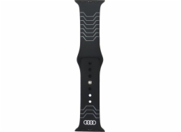 Karl Lagerfeld Silikonový řemínek Audi s geometrickým vzorem pro Apple Watch 40/41/42 mm, černý