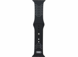 HelloKitty Silikonový řemínek Audi s geometrickým vzorem pro Apple Watch 44/45/46/49 mm, černý