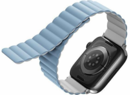 Uniq Řemínek UNIQ pro Revix Apple Watch Series 4/5/6/7/SE 40/41 mm. Oboustranný magnetický bílomodrý