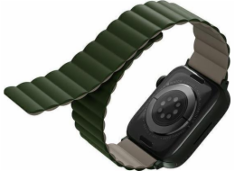 Uniq Řemínek UNIQ pro Apple Watch Revix řady 4/5/6/7/SE 44/45 mm. Oboustranná magnetická zelená-tmavě šedá/zeleno-taupe