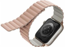 Uniq Řemínek UNIQ pro Apple Watch Revix řady 4/5/6/7/SE 44/45 mm. Oboustranná magnetická růžovo-béžová