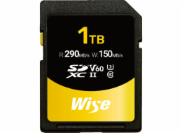 Wise SDXC UHS-II V60         1TB R:290MBs / W:150MBs  WI-SD-S1024