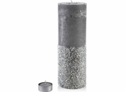 Affek Design SVÍČKA LATERNA VÁLCOVÁ 120X360 DIAMANTOVO ŠEDÁ