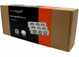 Realpower Topný ventil HL-3,3er Sada se 3 ventilátory