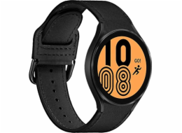Puro Kožený řemínek PURO Classic Leather Band pro Samsung Galaxy Watch 4 / Watch 4 Classic (černý)