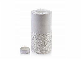 Lumarko SVÍČKA LATERNA VÁLEC 120X240 DIAMOND BÍLÝ PORCELÁN