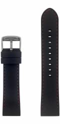 Zeppelin Černý silikonový řemínek 22 mm