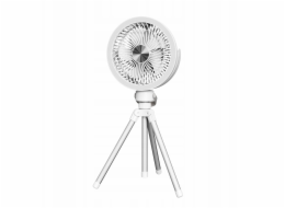 Platinet DOBÍJECÍ STOLNÍ VENTILÁTOR 2X1200MAH LED STATIV [46055]
