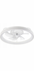 Lamkur Stropní lampa Fargo 49885 s ventilátorem 1x37W LED 3000K 4000 lm bílá