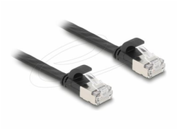 Delock - Patch kabel - RJ-45 (M) do RJ-45 (M) - 2 m - U/FTP - CAT 6a - provedení bez hrbolku, plochý - cerná