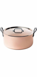 Hrnec de Buyer, 6466.20, INOCUIVRE, 2 úchyty z litiny, pro všechny varné desky kromě indukce, průměr 20 cm, výška 10,5 cm, váha 2 kg
