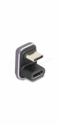 Delock - USB adaptér - USB-C (M) úhel do USB-C (M) úhel - USB 3.2 / Thunderbolt 4 - 48 V - 5 A - podpora napájení Power Delivery 3.1, rychlost prenosu dat až 40 Gbps, napájení USB (240 W) - fialová